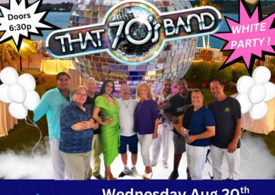 70s Band Flyer WHITE PARTY Aug 20th 1